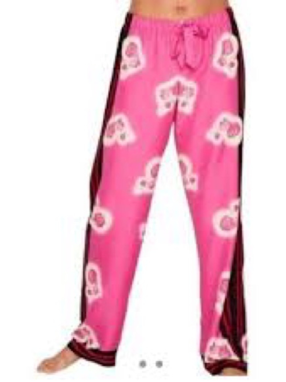 🌼VICTORIA SECRET PINK ROSE PATTERN/STRIPED SIDES PAJAMA PANTS